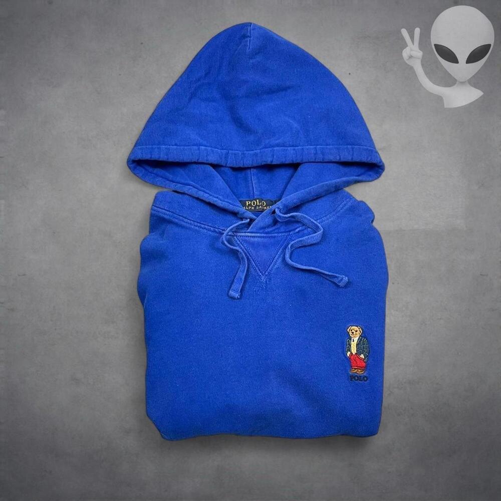 Polo Ralph Lauren Small Blue Hoodie Bear Preppy Pullover